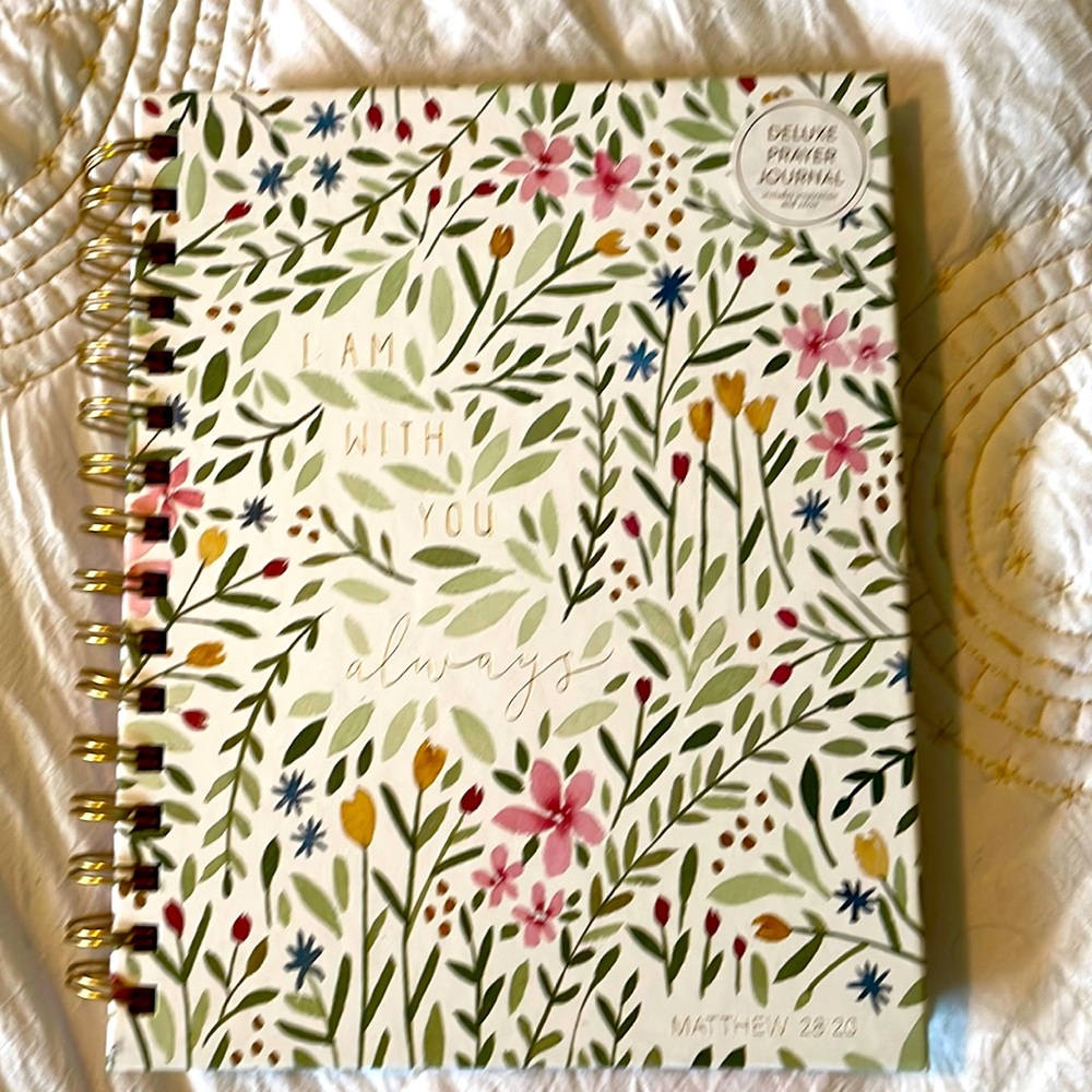 Deluxe Hard Cover Prayer Journal by Blue Chair Blessing 9 x 7 NEW Spiral Bound